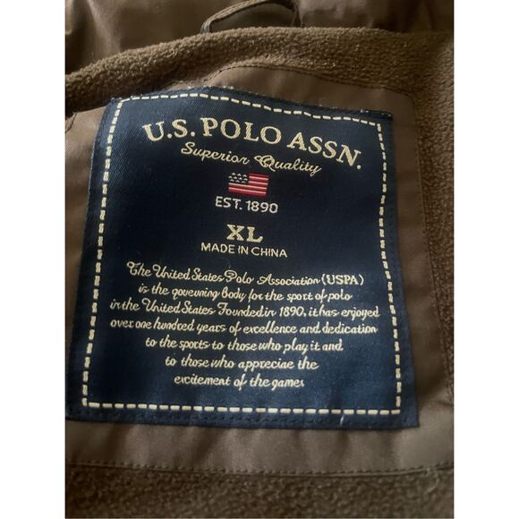 US Polo Assn Mens Beige Lightweight Windbreaker Jacket Size XL - Picture 15 of 16